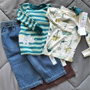 Toddler Dinosaur Print 2 Outfit Sets